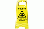 Caution Fork-Lift Trucks Operating Safety Sign Stand