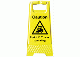 Caution Fork-Lift Trucks Operating Safety Sign Stand