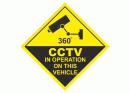 CCTV in Operation on this Vehicle 360 Degrees Sign 