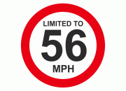 Limited To 56mph Vehicle Speed Limit Sign