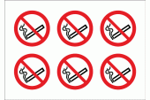 Prohibition No Smoking Stickers 