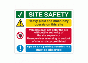Site Safety Heavy Plant and Machinery Warning Sign