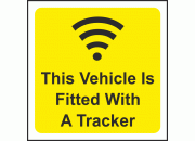 This Vehicle is Fitted with a Tracker Warning Sign 